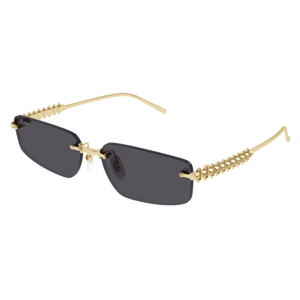 Cartier Guld Rimless Solglasögon Clash Stil Yellow, Unisex