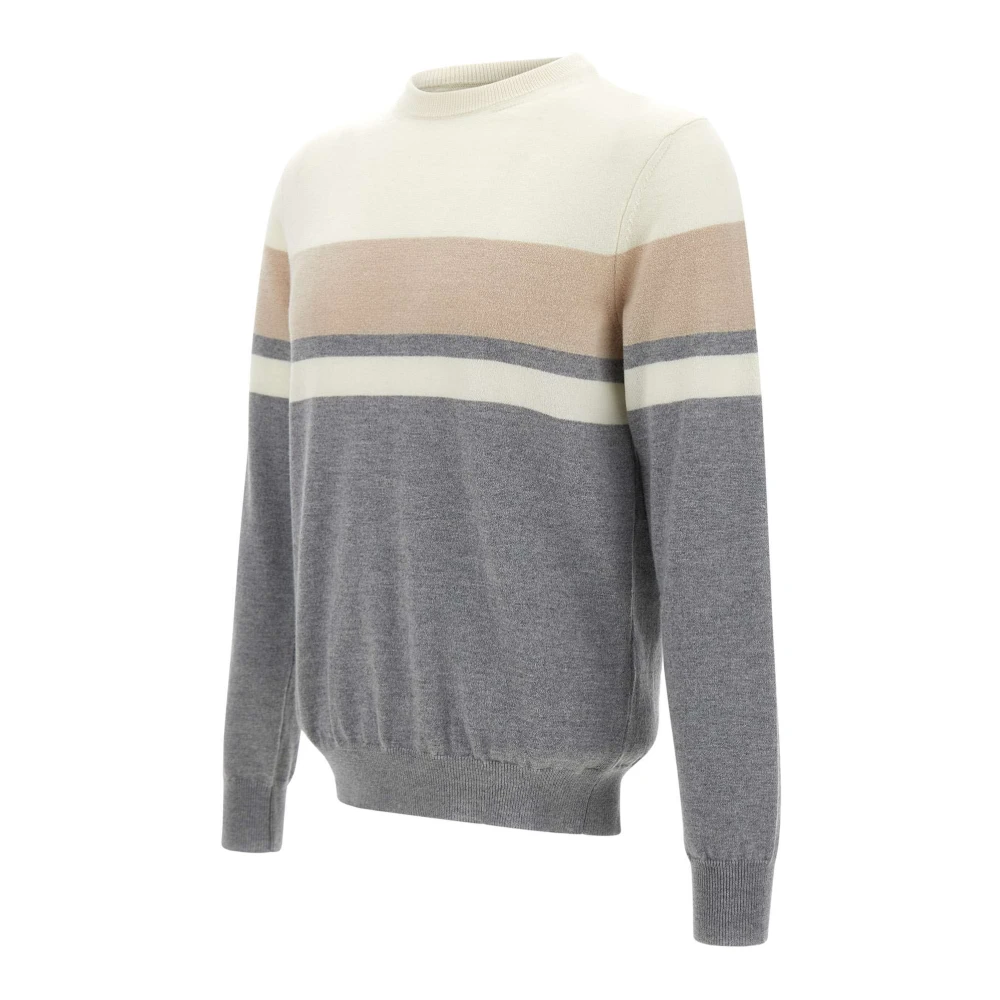 PESERICO Gestreepte wol kasjmier trui Multicolor Heren