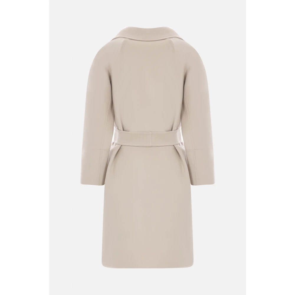 Max Mara Beige Wollen Omslagjas Beige Dames