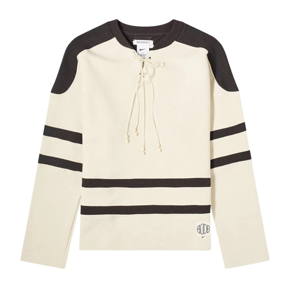 Nike Beperkte oplage Gebreide Cream Brown Shirt Brown Dames