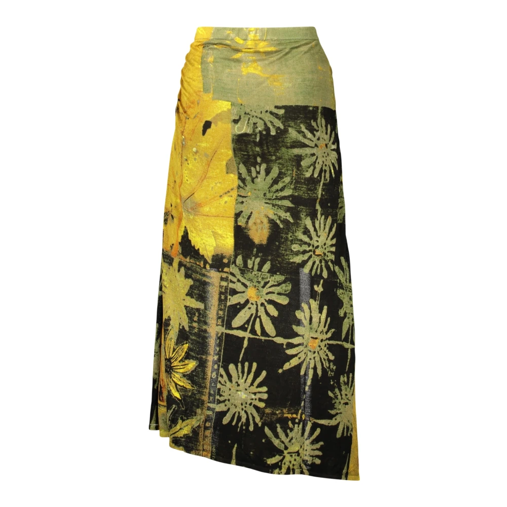 Desigual Damen Grün Langer Rock Mit Print In - Bild 5