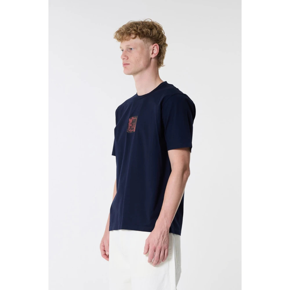 C.P. Company Marine Katoen Regular T-shirt Blue Heren