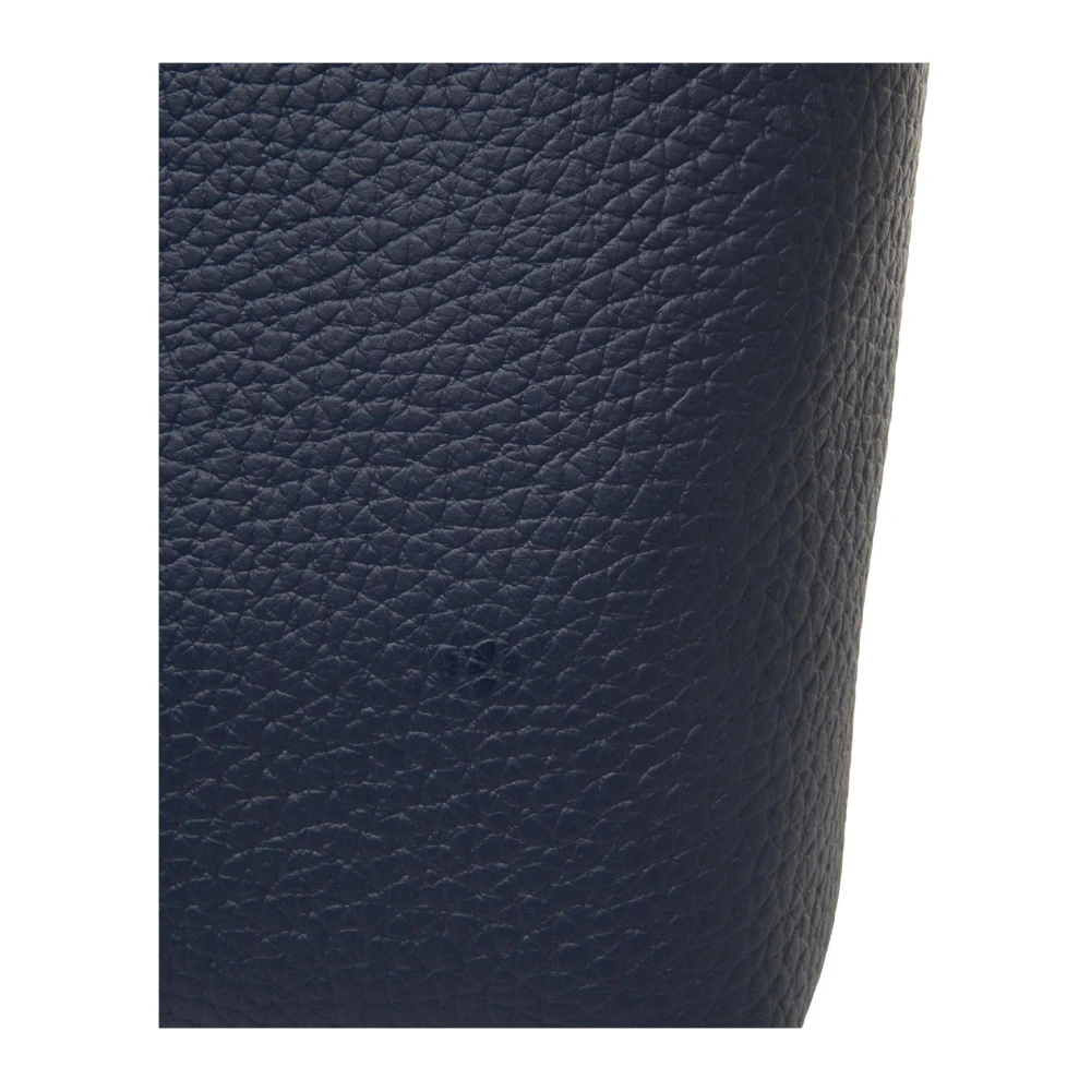 Orciani Blauwe Leren Shopper Tas Blue Dames