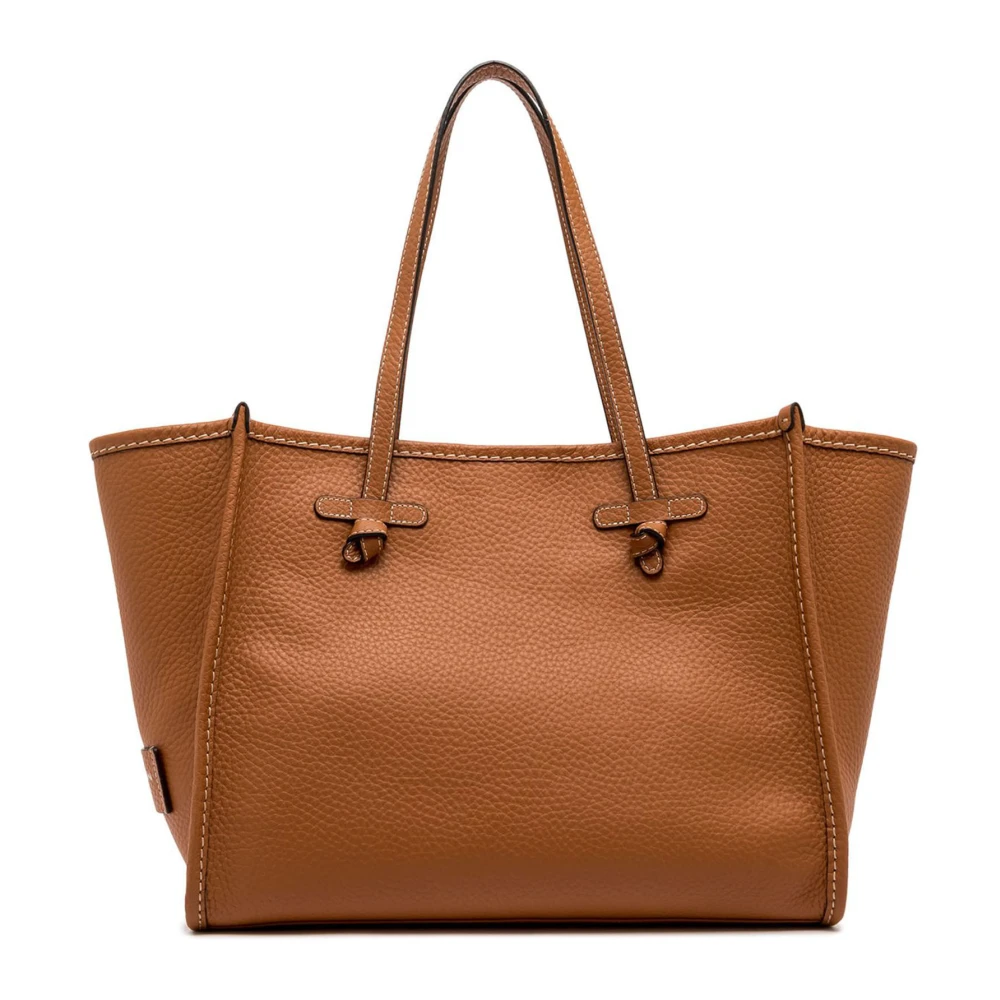 Gianni Chiarini Bruin leren boodschappentas met clutch Brown Dames