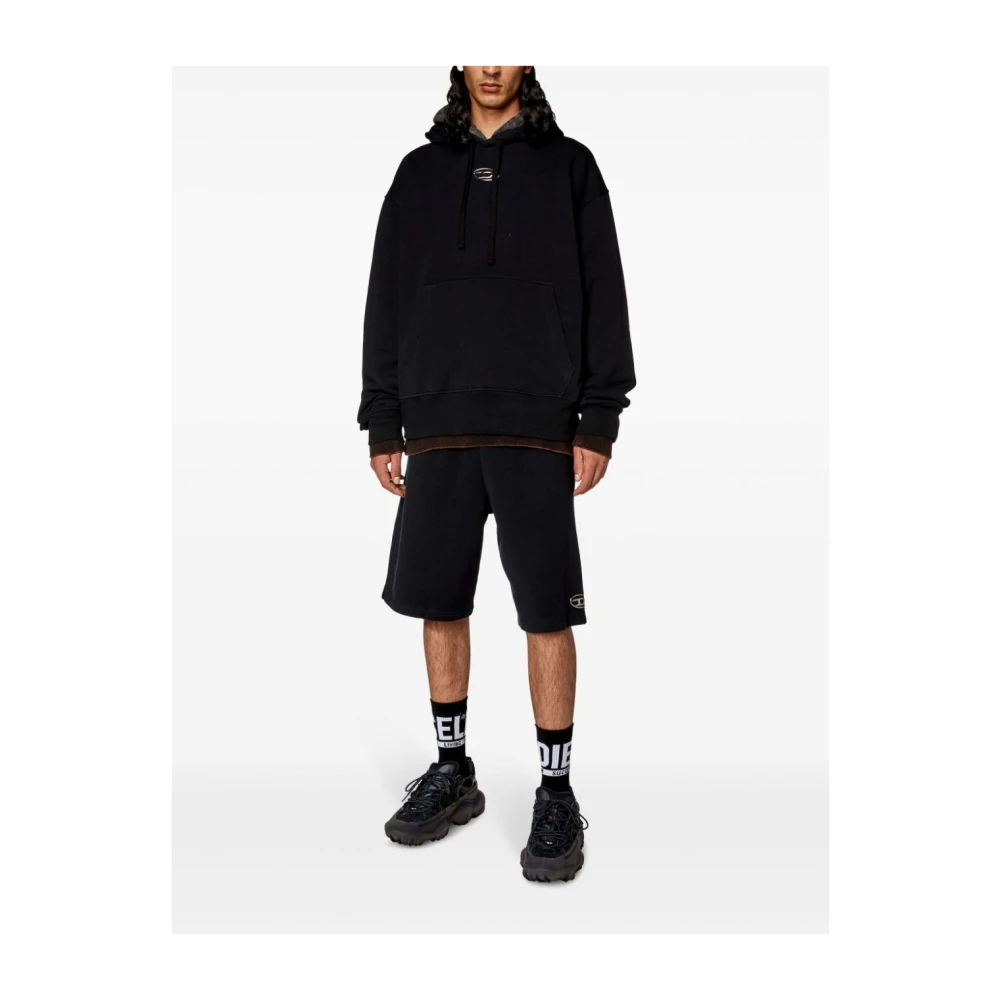 Diesel Zwarte Sweatshirt Casual Stijl Ss25 Black Heren