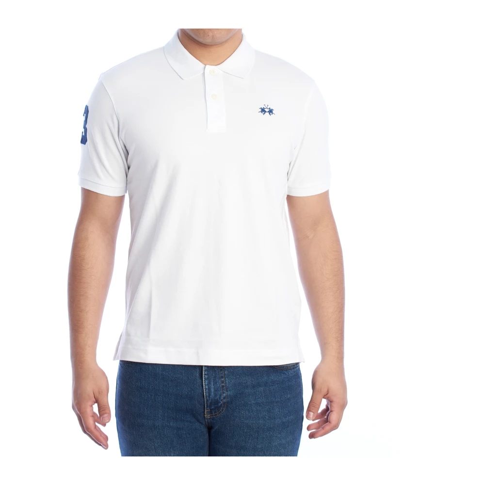 LA MARTINA Polo met korte mouwen en iconisch borduursel White Heren