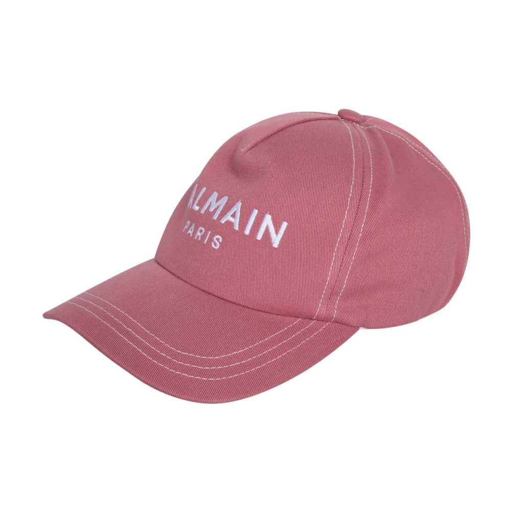 Balmain Roze en wit logo hoed Pink Dames
