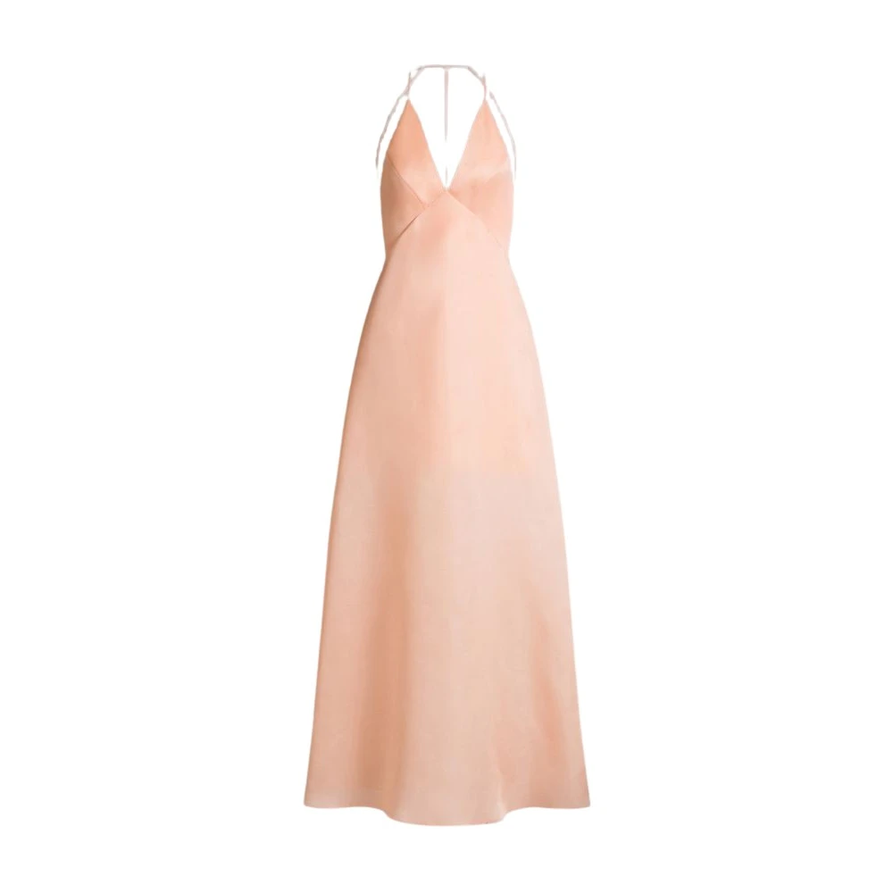 Alberta Ferretti Pink Gowns, Female, M, Triple Organza Open-Back Gown