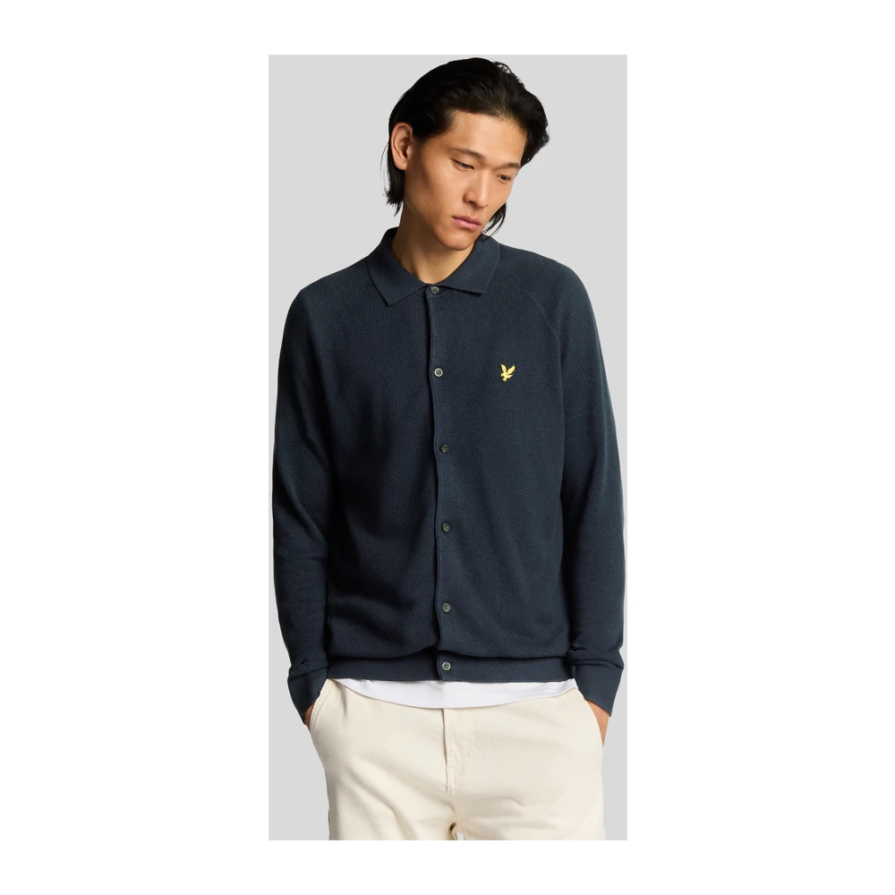 Lyle & Scott Mid Knits Linnenmix Gebreid Overhemd Beige Heren
