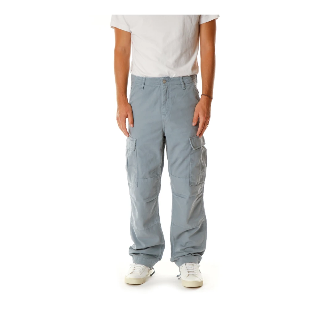 Carhartt Wip Men's Blue Cargo Trousers - Straight Trousers - W30 L32 - Trousers