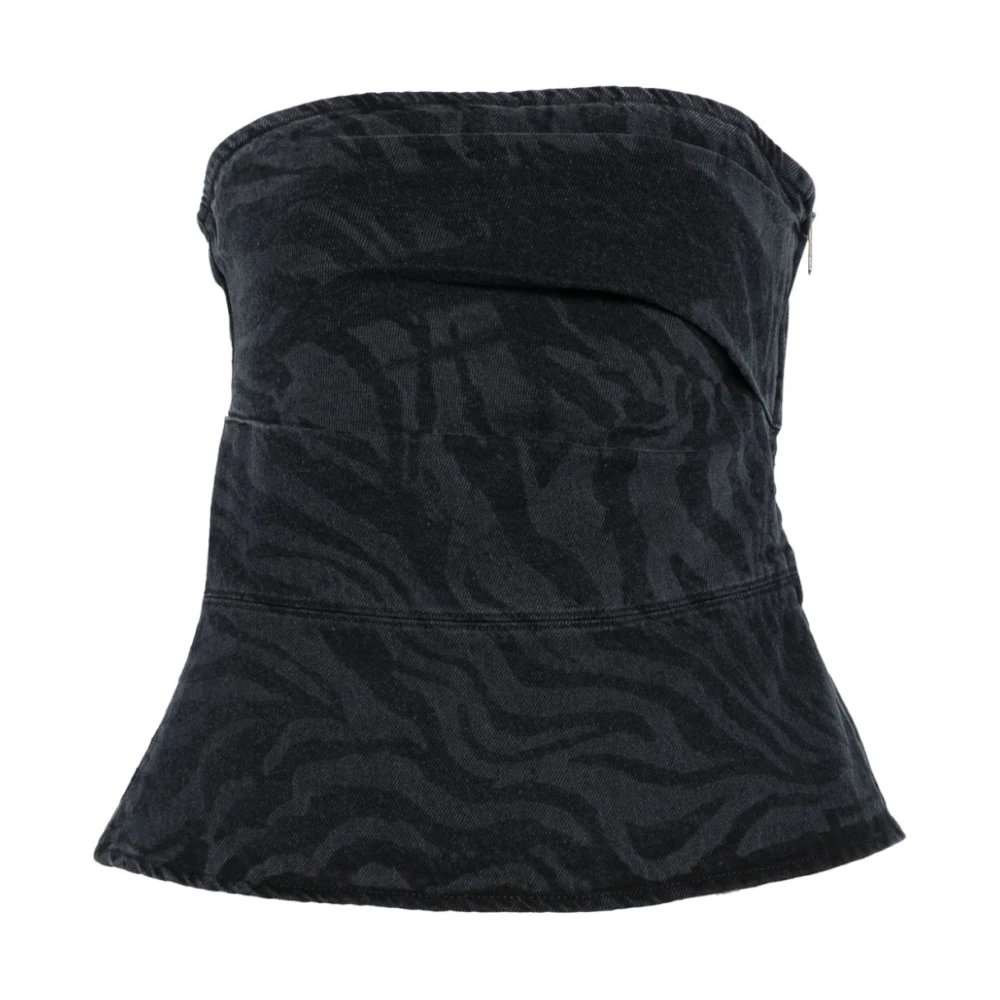 Rotate Birger Christensen Zwarte Top met Roterend Design Black Dames