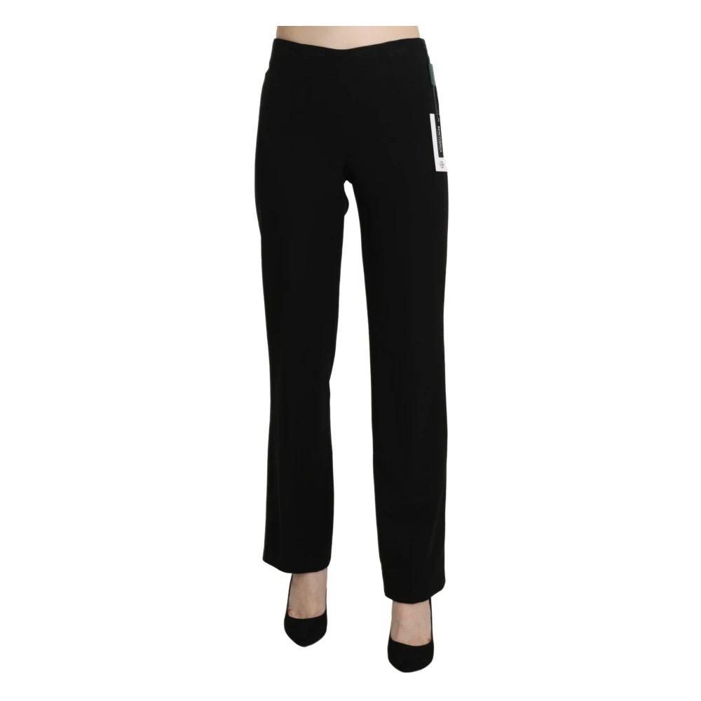Bencivenga Zwarte hoge taille rechte jurkbroek Black Dames