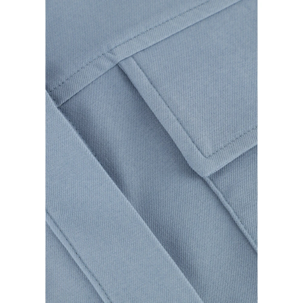 Minus Livina Oversized Shirt Blauwe Blouse Blue Dames