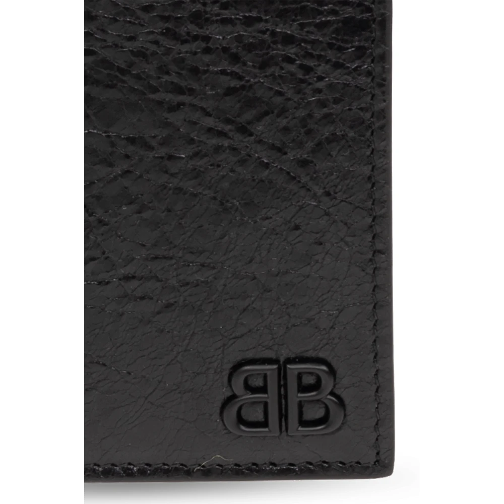 Balenciaga Bifold portemonnee met logo Black Heren