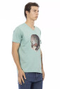 t-shirt-homme-en-coton-vert-a-col-en-v