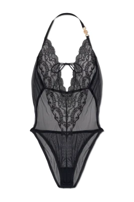 Embroidered Lace-Trim Bodysuit
