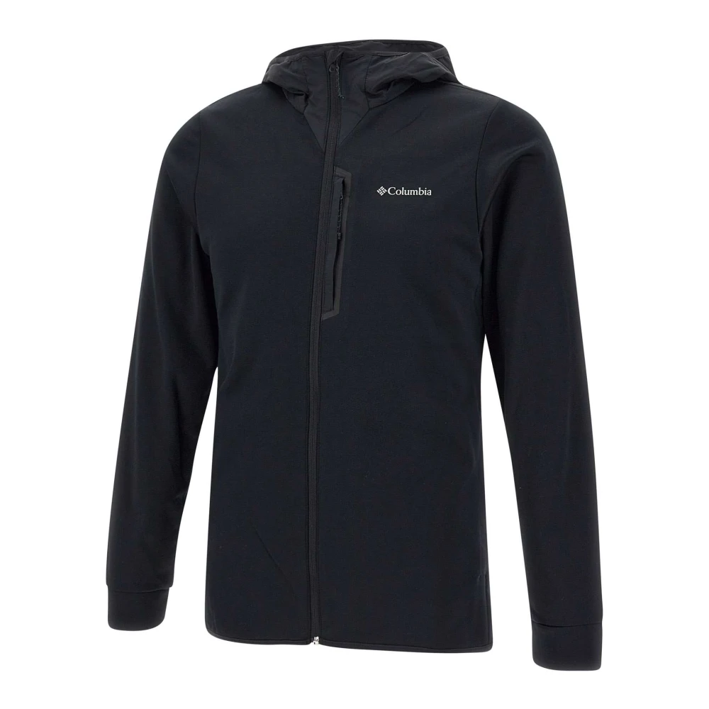 Columbia Zwarte Tech Fleece Sweatshirt Met Capuchon Black Heren