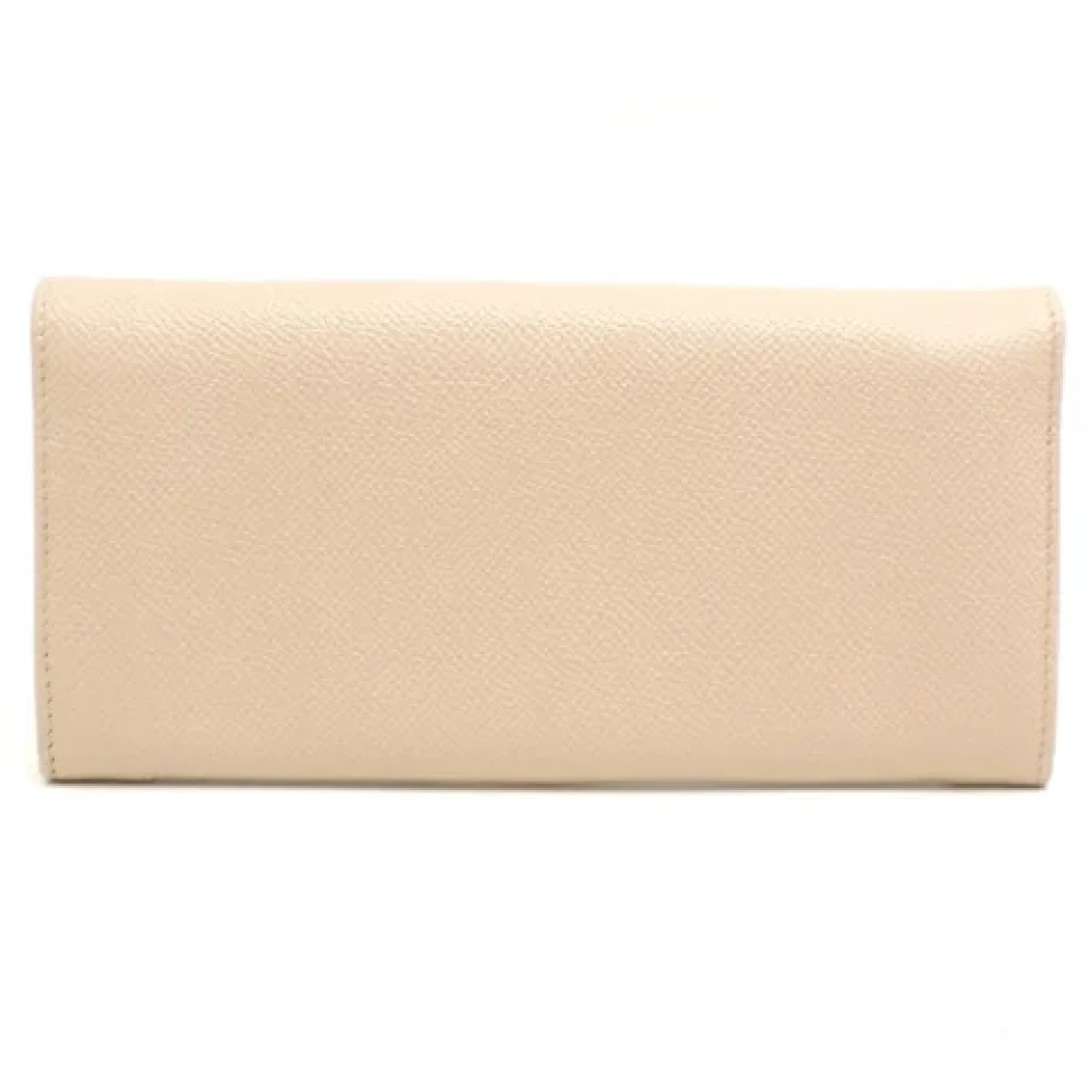 Bvlgari Vintage Pre-owned Leather wallets Beige Dames
