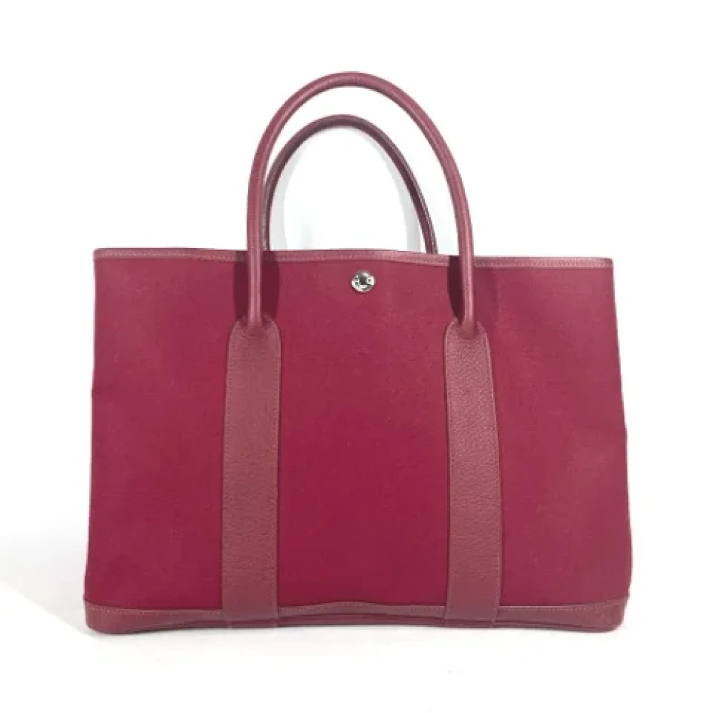 Hermès Vintage Pre-owned Fabric shoulder-bags Red Dames