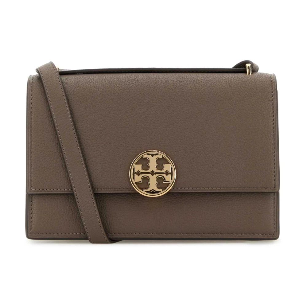 TORY BURCH Grijze leren schoudertas Gray Dames