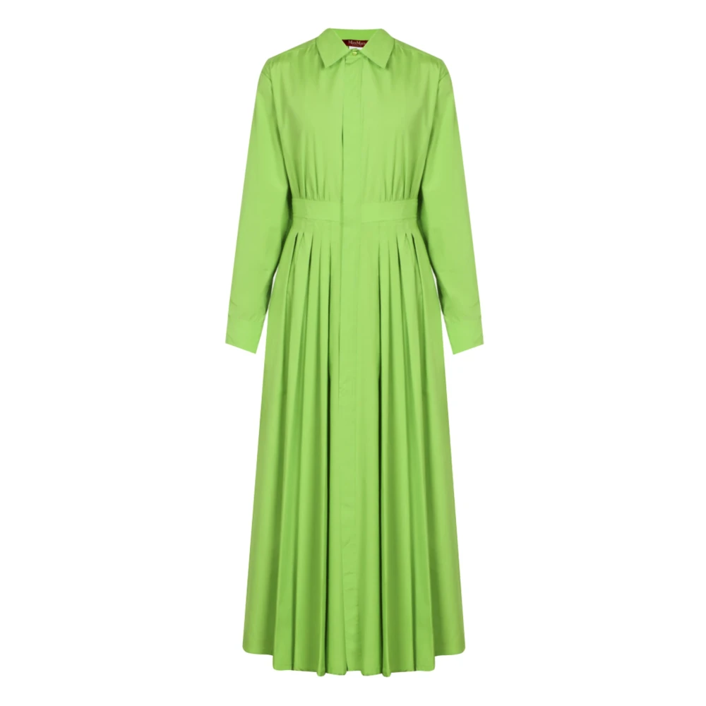 Max Mara Studio Groene Katoenen Overhemdjurk Green Dames