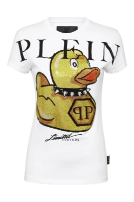 T-Shirt Rund Hals SS PP Duck med Kristaller
