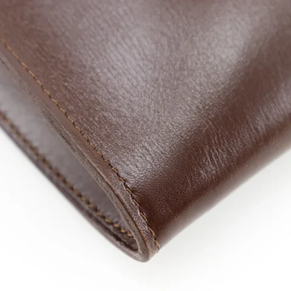 Hermès Vintage Pre-owned Leather crossbody-bags Brown Dames