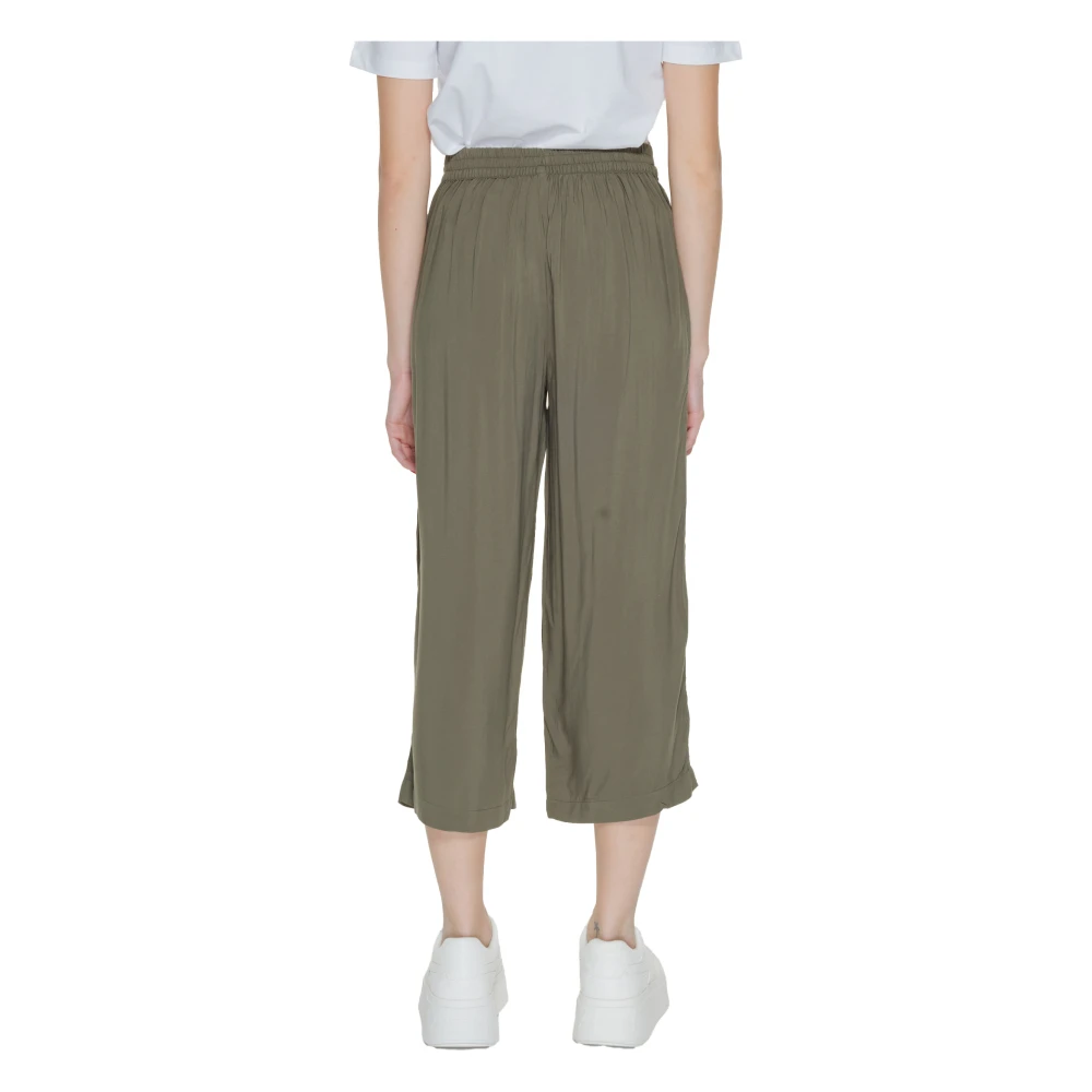 Only Cropped Viscose Broek Lente Zomer Collectie Green Dames