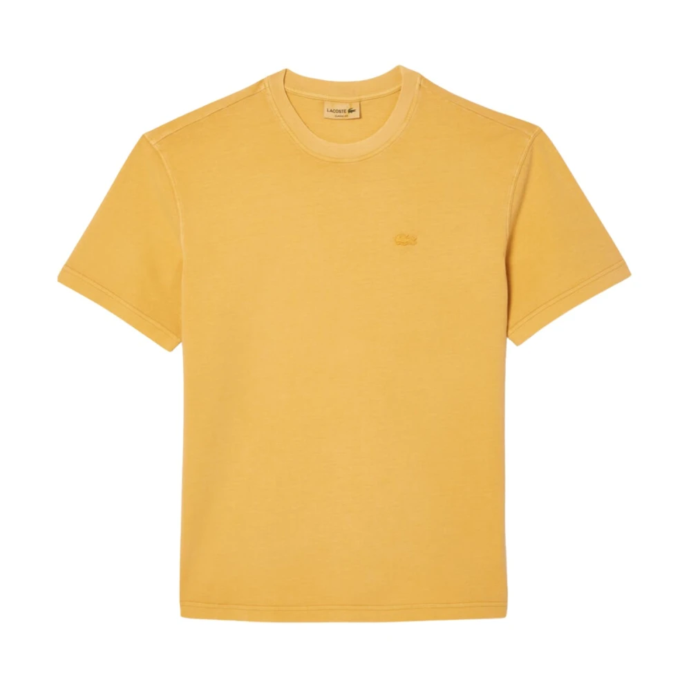 Lacoste Gele T-shirt met unieke stijl Yellow Heren