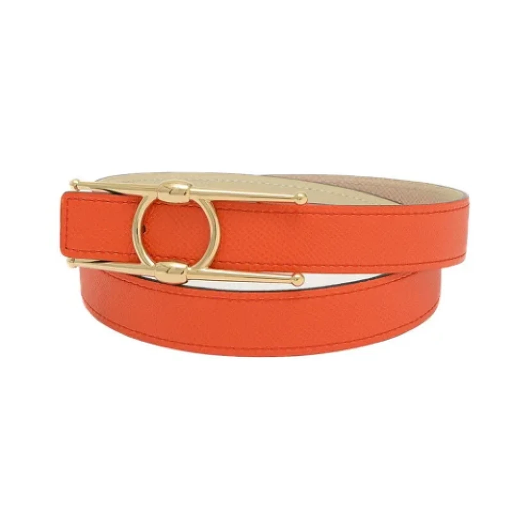 Hermès Vintage Pre-owned Fabric belts Orange Dames