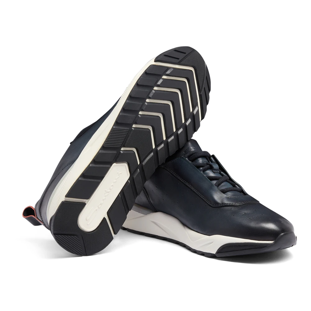 Santoni Lage sneakers met perforaties