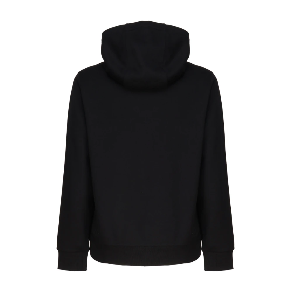 Burberry Zwarte katoenen sweatshirt met logo-applicatie Black Heren