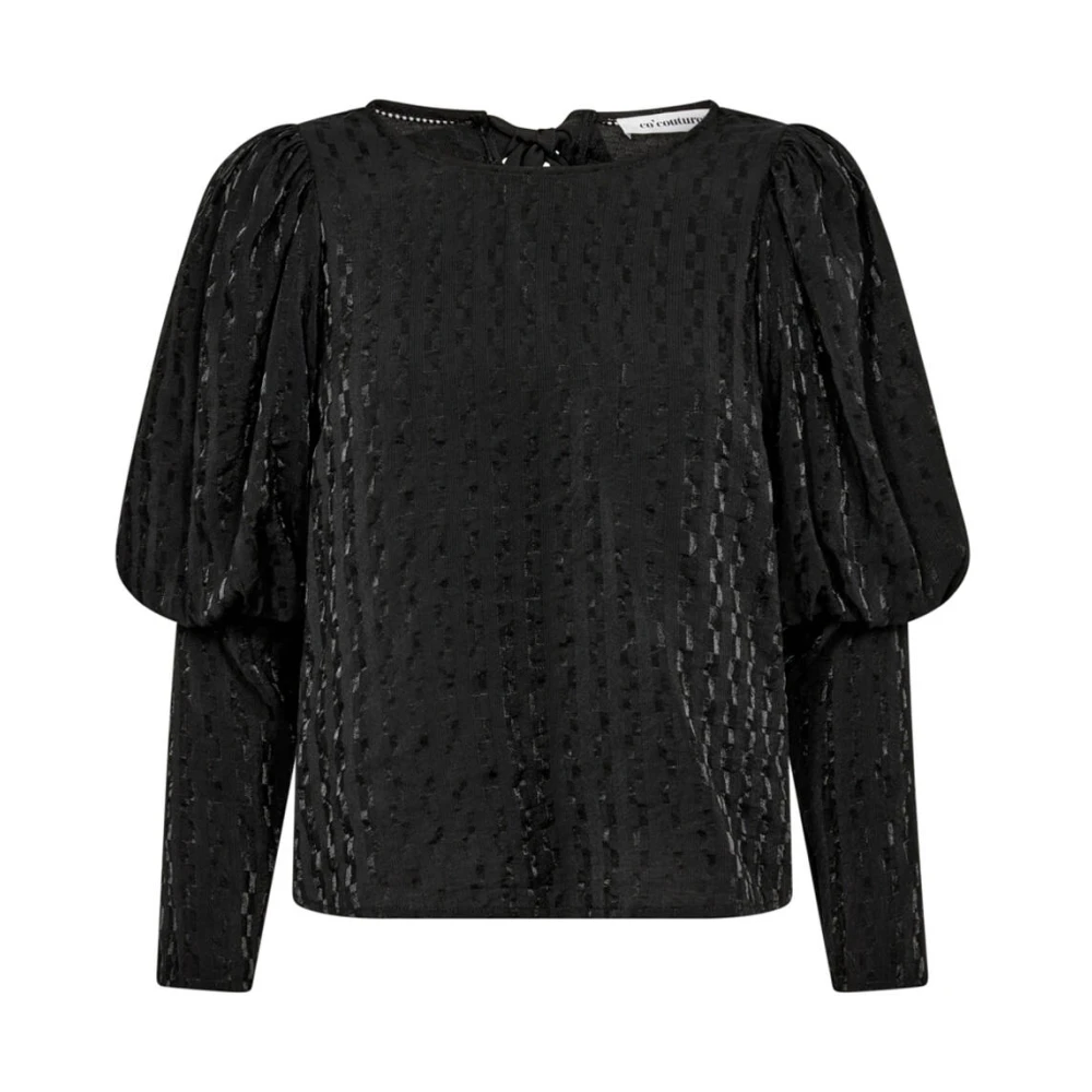 Co'Couture Strikblouse met strik Black Dames
