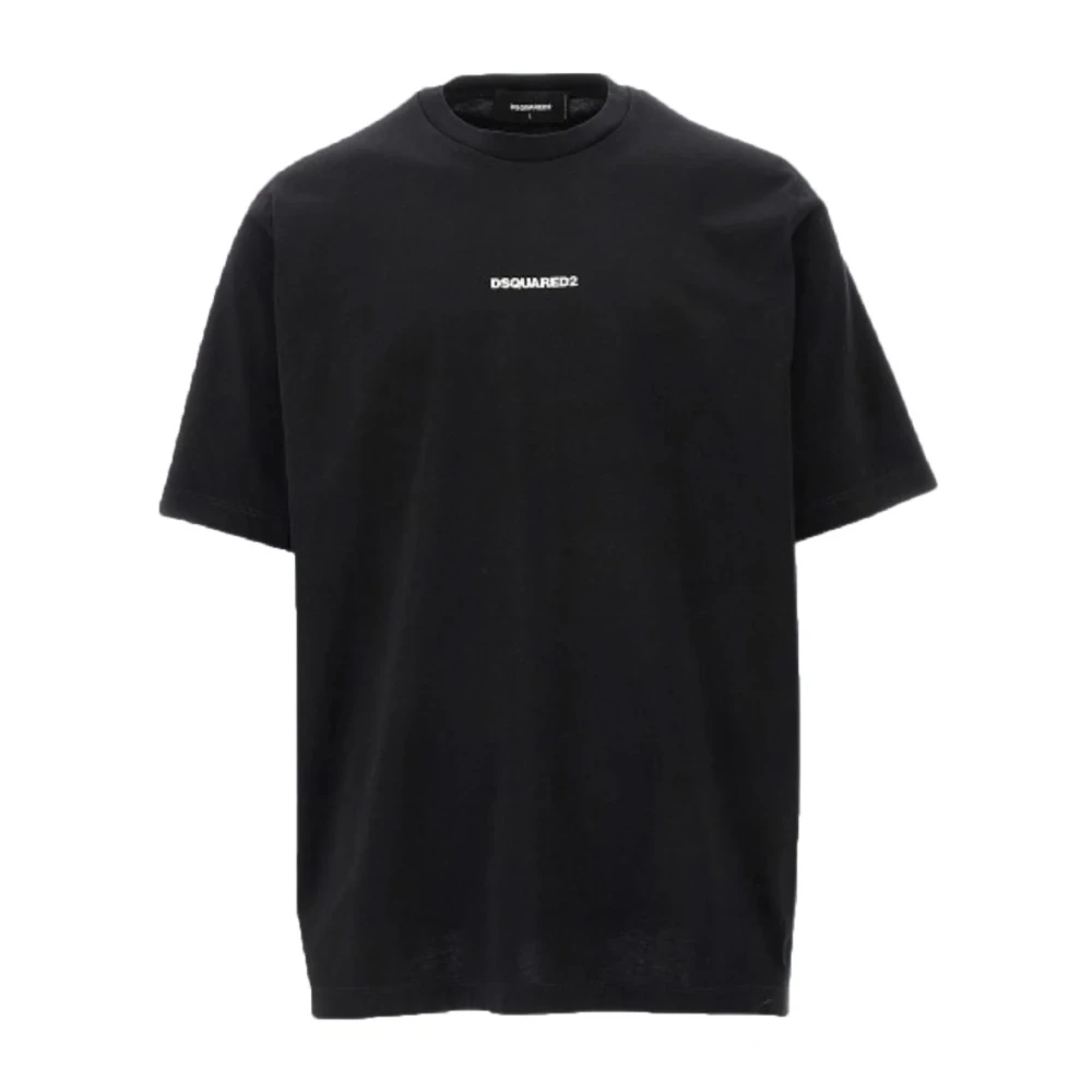 Dsquared2 Zwarte Katoenen T-shirt Korte Mouw Black Heren