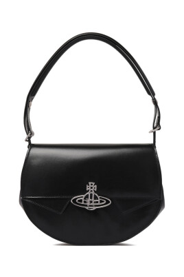 black-orb-print-shoulder-bag