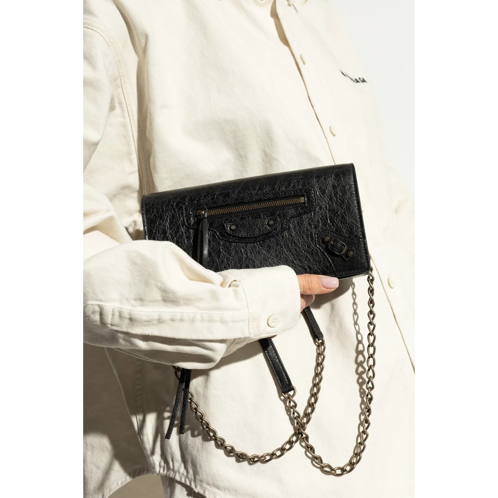 Balenciaga Shoulder Wallet Le City Black Dames