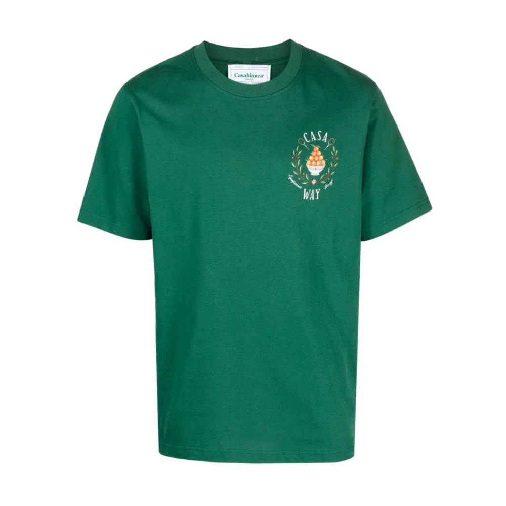 Casablanca Bedrukt T-shirt Mps24 JTS Green Heren
