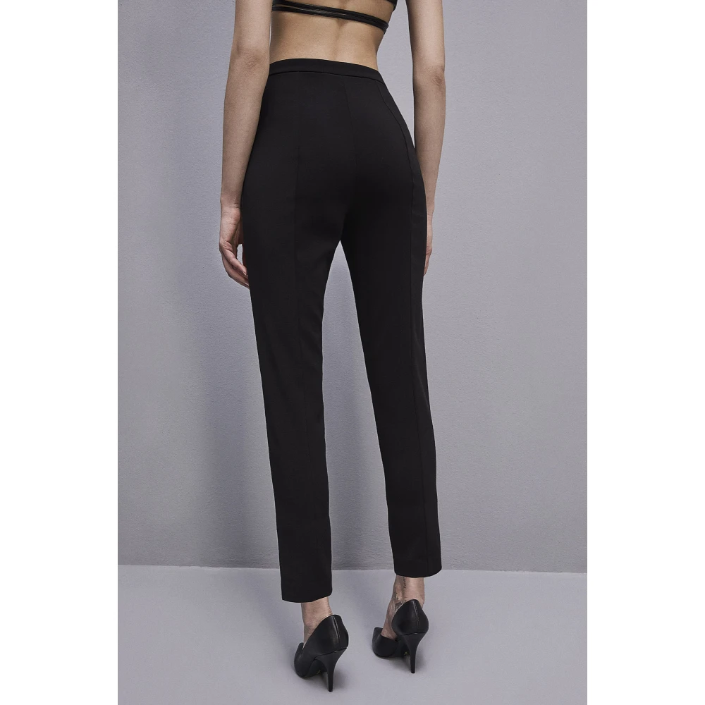 PATRIZIA PEPE Broek Essential cigarette pants Black Dames
