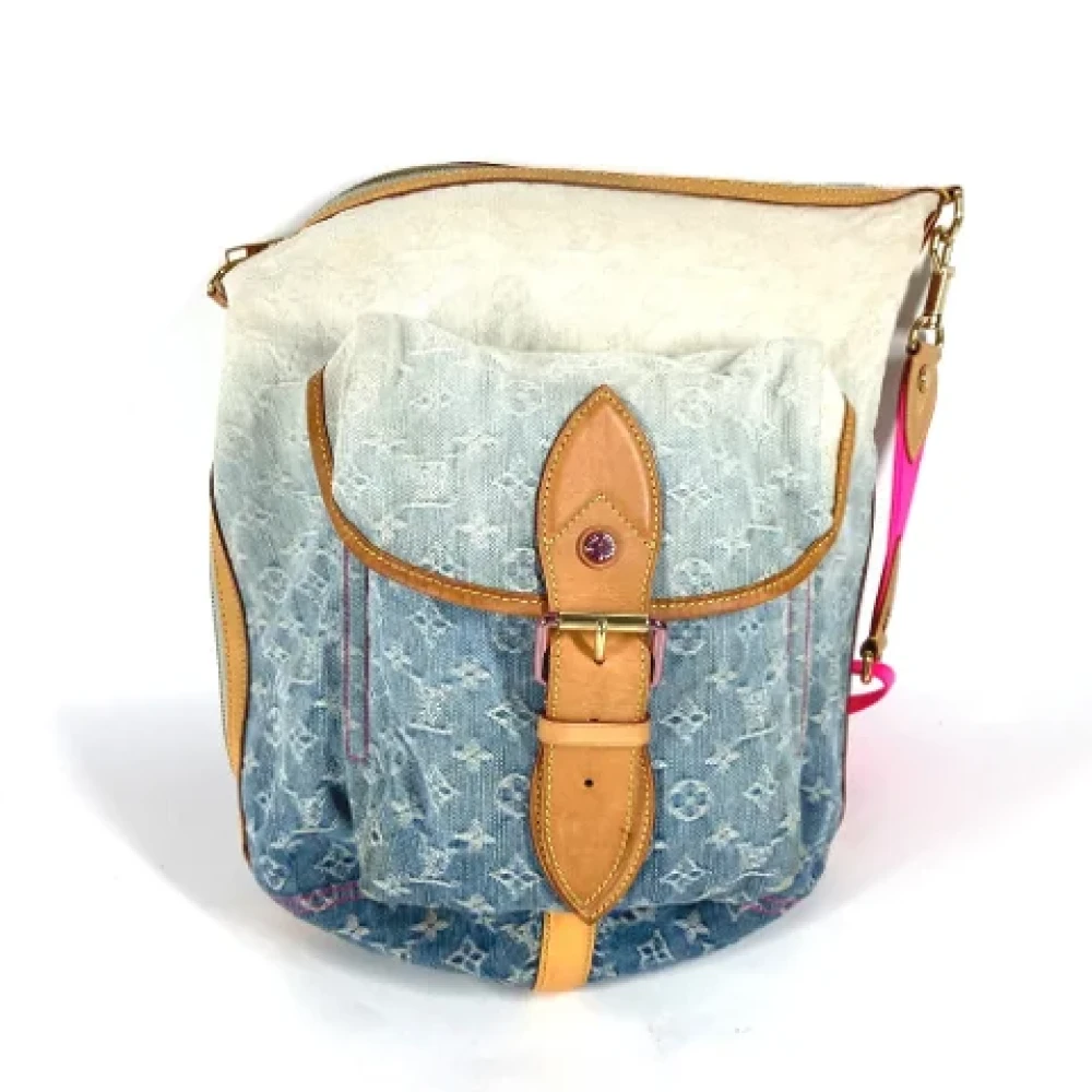 Louis Vuitton Vintage Pre-owned Denim louis-vuitton-bags Blue Dames