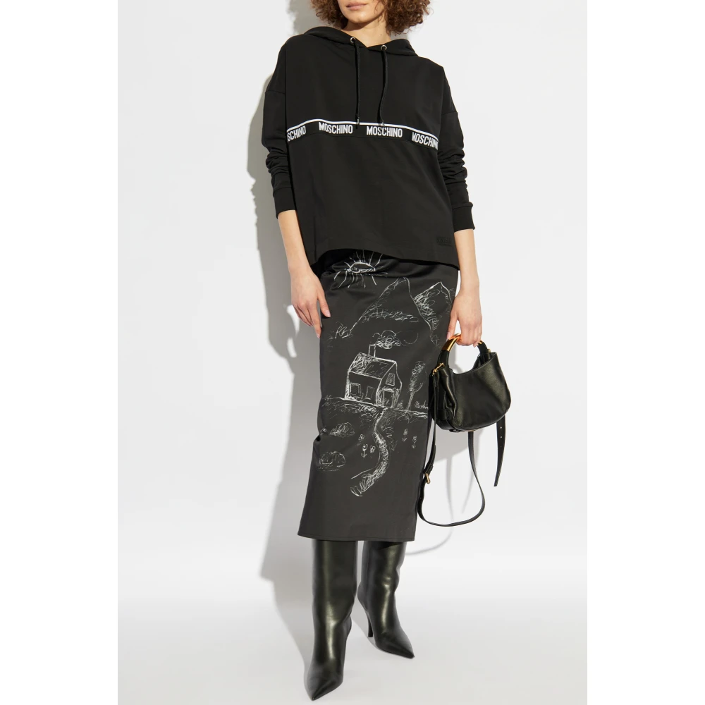 Moschino Ondergoedlijn sweatshirt Black Dames