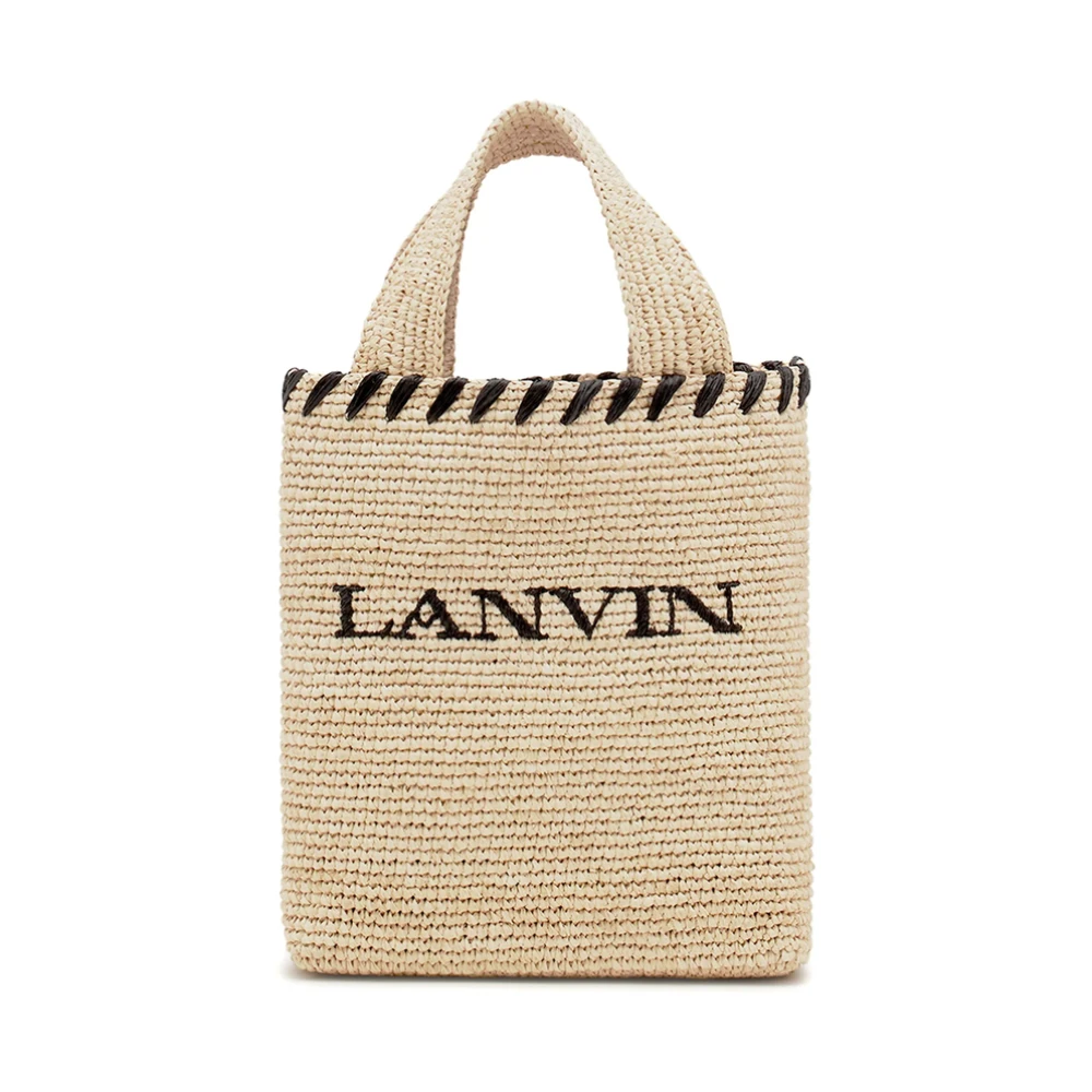 Lanvin Beige Schoudertas met Whipstitch-afwerking Beige Dames
