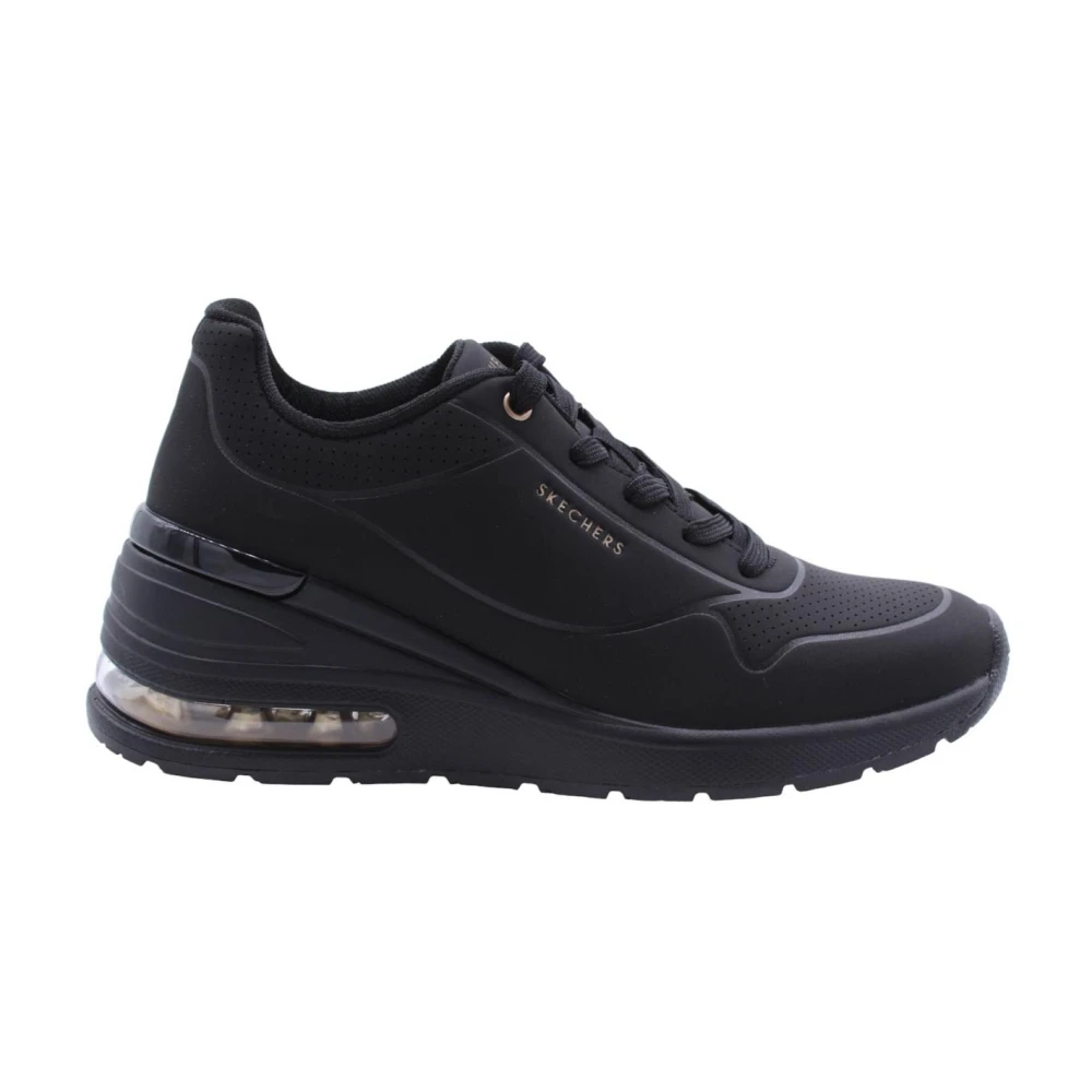 Skechers Women's Black Sneakers, 4 Uk, Kosmik Stylish Sneaker Shoes