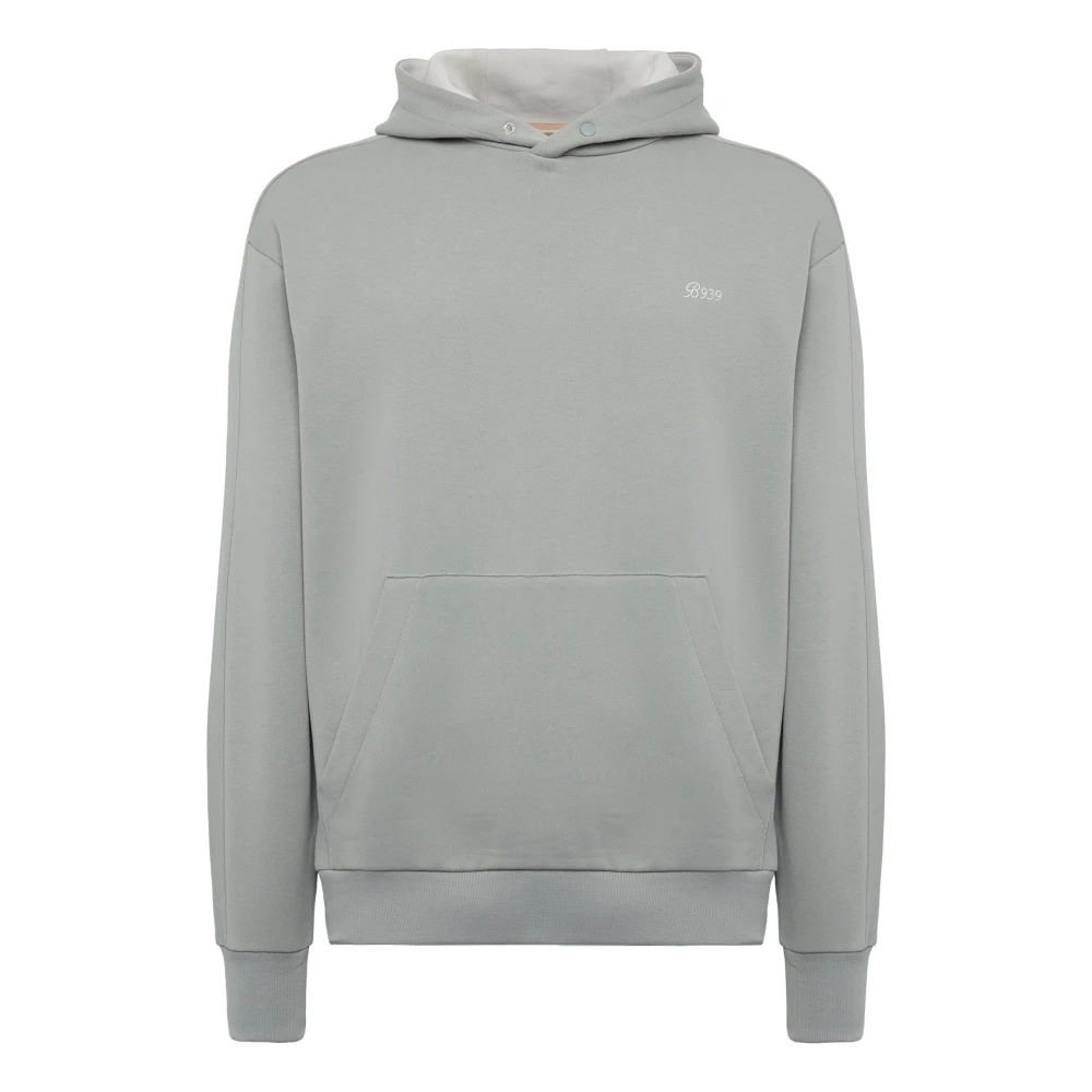 Boggi Milano Hoodie van biologisch katoenmengsel Green Heren