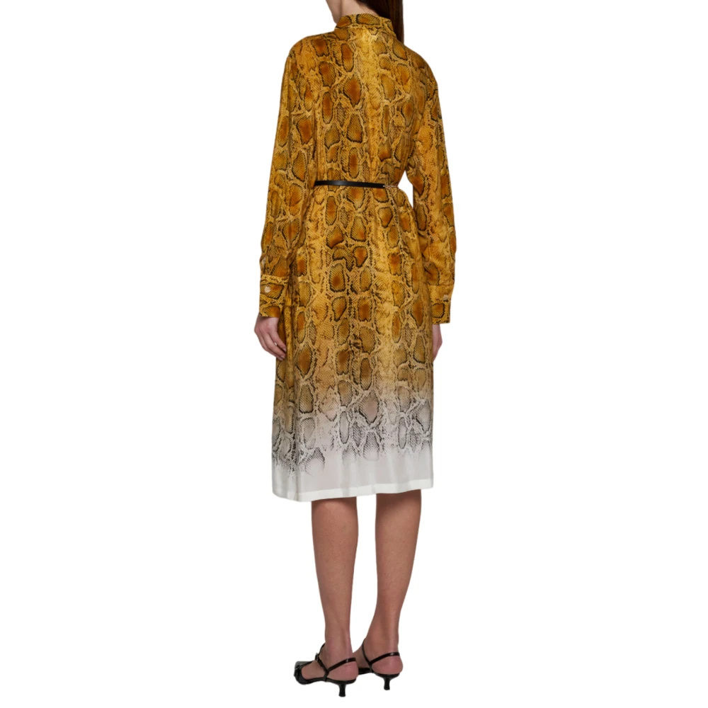 Max Mara Studio Gele Nereo Jurk Collectie Multicolor Dames