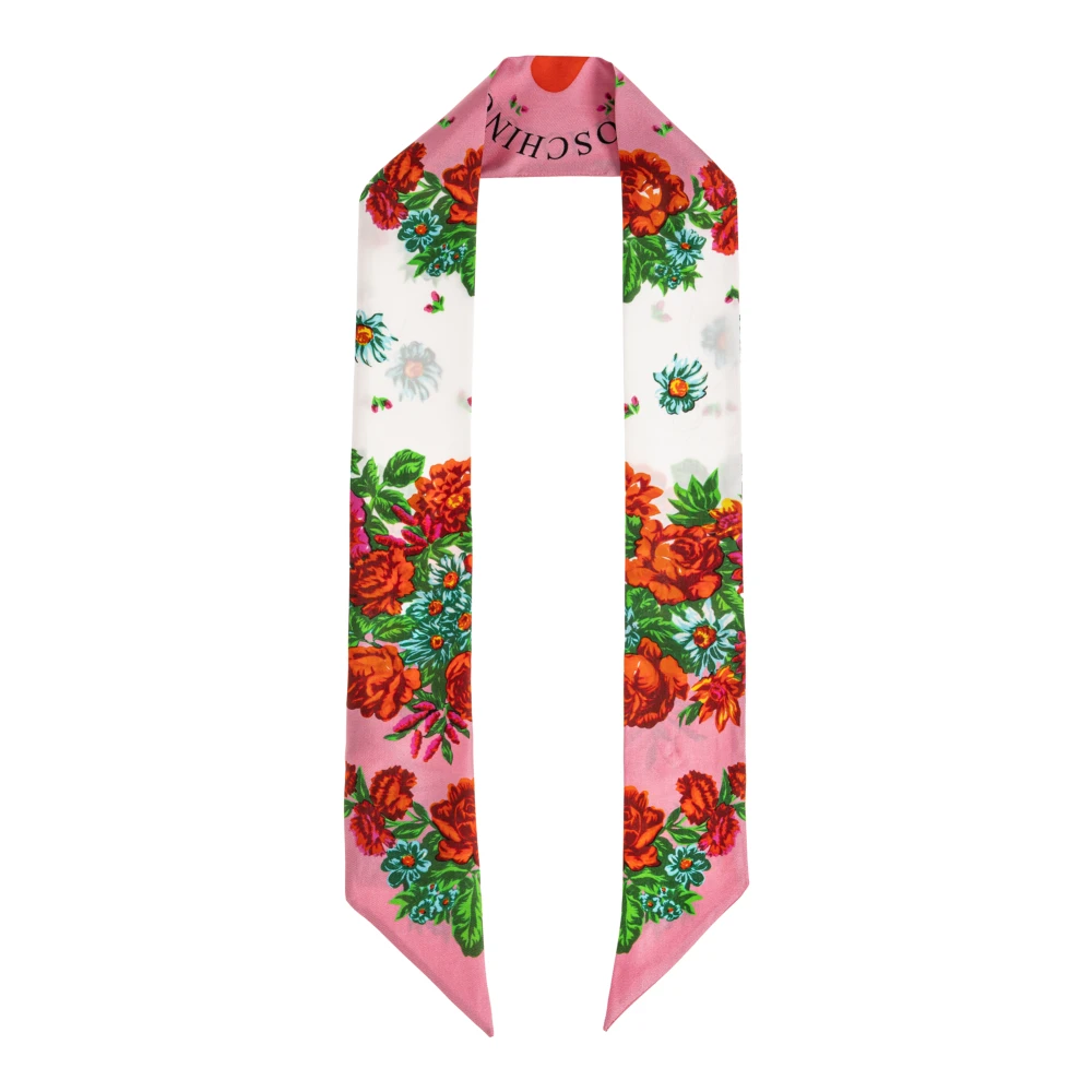 Moschino Unisex Multicolor Accessoarer One Size, Sidenscarf Med Blommönster