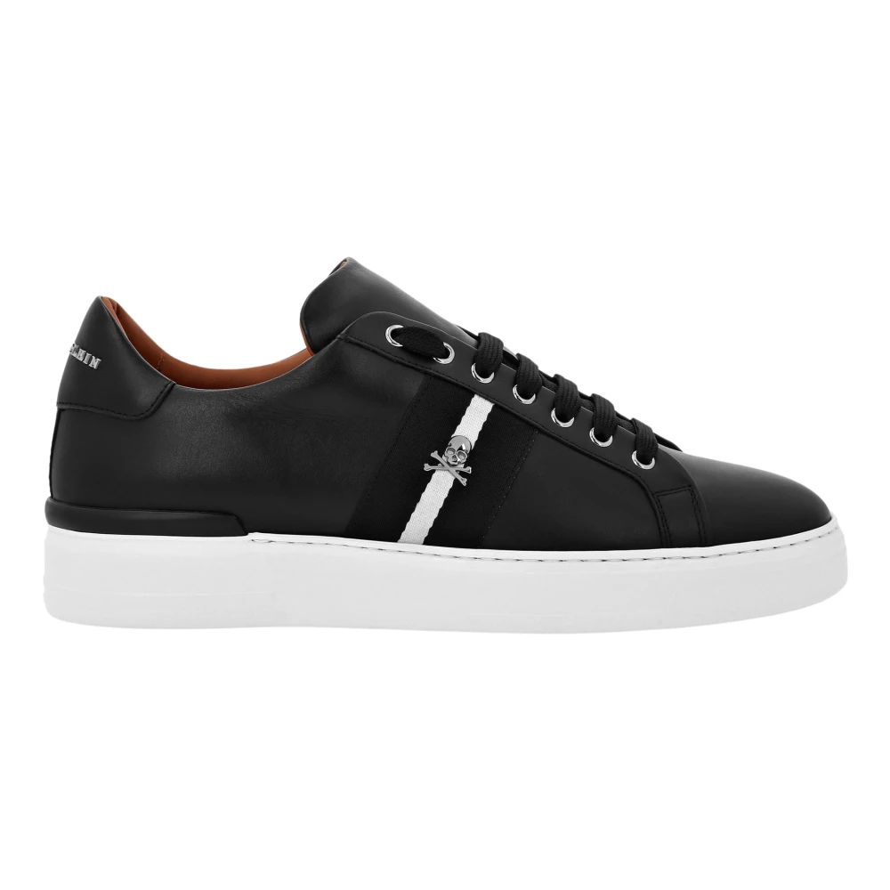 Philipp Plein Stripes Lo-Top Sneakers unisex Schoenen Zwart
