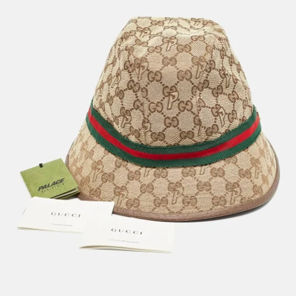 Gucci Vintage Pre-owned Canvas hats Brown Dames