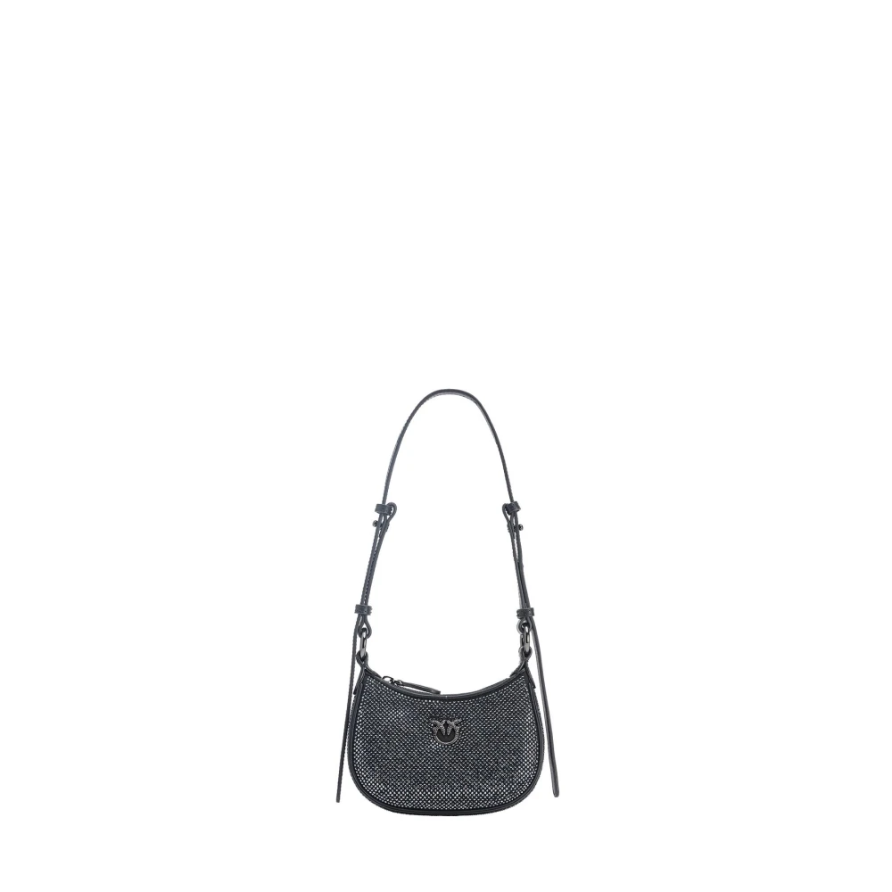 pinko Stijlvolle Leren Tas voor Vrouwen Black Dames