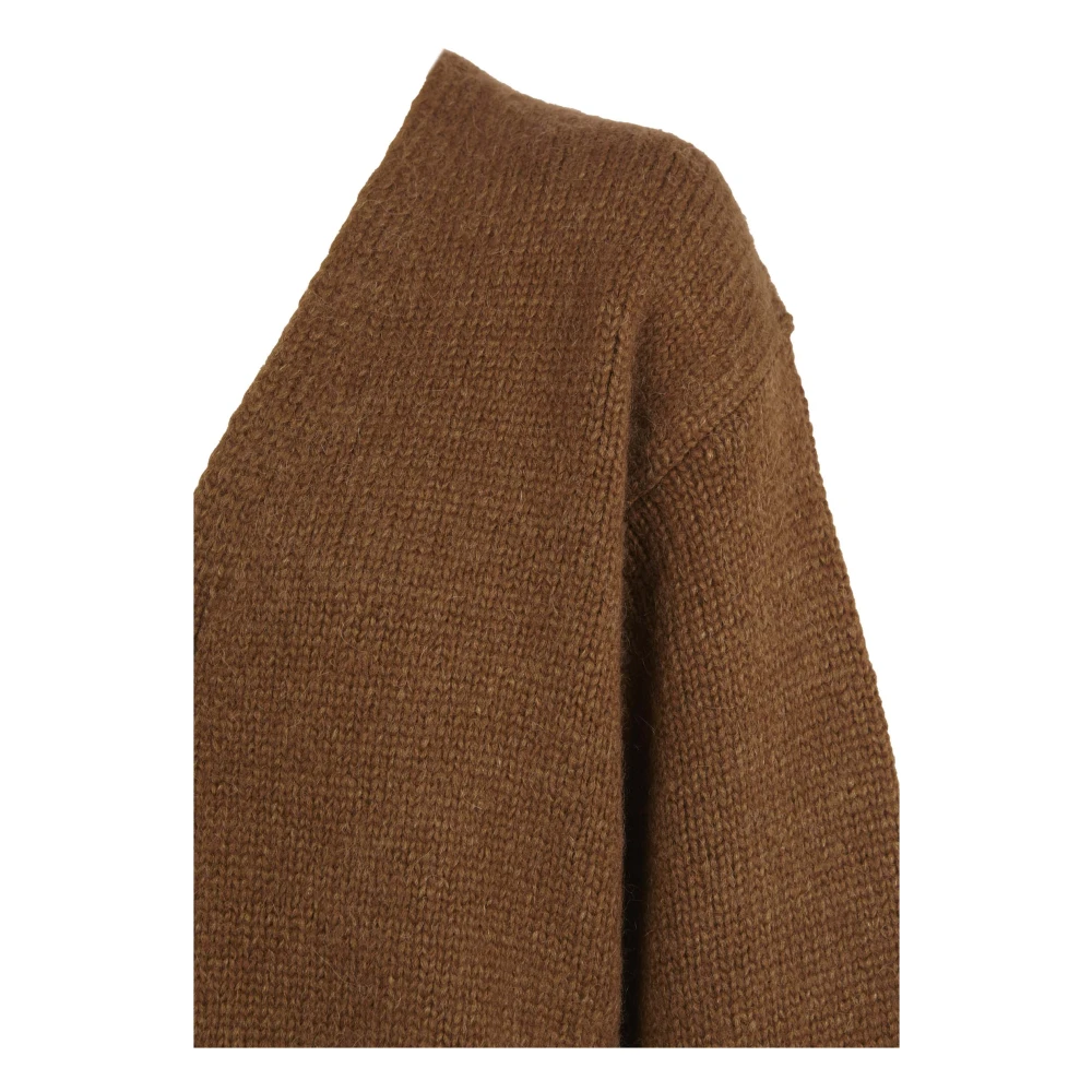 Cortana Circ baby alpaca en zijden vest Brown Dames