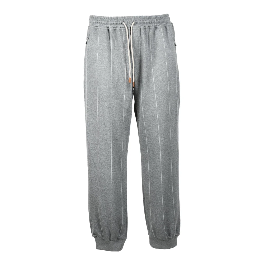 Eleventy Kasjmier Katoen Zijde Broek Gray Heren